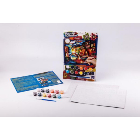 Картина за номерами на картоні мала 09. Міста. Венеція, 21х32см, в коробці, Danko Toys (KN-03-09)