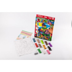 Набір для малювання піском Sand Art Фреска із піску серія 1/6, в коробці 30х21см, Danko Toys (SA-01-06) 