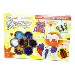 Набор Бисер средний, в коробке 20х29х3см, Danko Toys (Б6-4) 