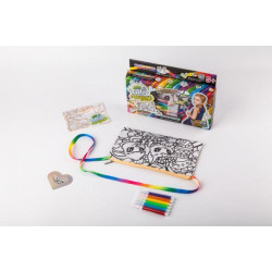 Сумка-раскраска My Color Clutch клатч-пенал, фломастеры, в коробке 22х15х3см, Danko Toys (CCL-02-06) 