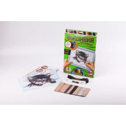 Вышивка крестиком по номерам на цветном холсте 4, в коробке 29х21х2см, Danko Toys (VK-01-04) 