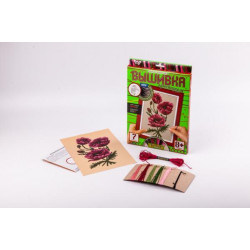 Вышивка крестиком по номерам на цветном холсте 9, в коробке 29х21х2см, Danko Toys (VK-01-09) 