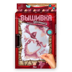 Вишивка хрестиком за номерами 2, на розтяжці з рамою, в коробці 37х23х1см, Danko Toys (VK-02-02) 