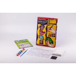 Розпис гіпсу Барельєф на магнітах 4, малий, в коробці 28х19х4см, Danko Toys (РГБ-02-04) 