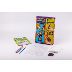 Розпис гіпсу Барельєф на магнітах 8, малий, в коробці 28х19х4см, Danko Toys (РГБ-02-08) 