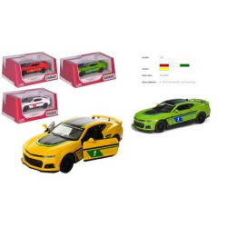 Машина метал. "Kinsmart" "Camaro ZL1", инерц., откр.двери, 4 цвета, в кор. 16*8*7,5см