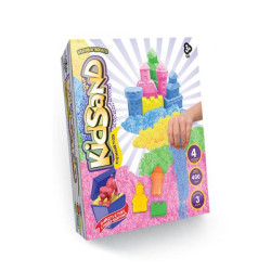 Кінетичний пісок Kid Sand, укр., 400г, в коробці 14х16х6см, Danko Toys (KS-04-01U,02U,03U) 