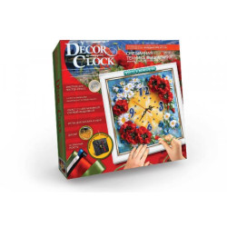 Вышивка лентами и бисером Decor Clock Часы 4, в коробке 33х33см, Danko Toys (DC-01-04) 