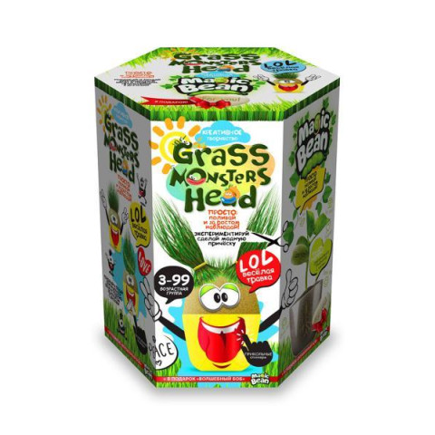 Трав'янчик Grass monsters head Весела трава, рос., Кор. 14*11*10см