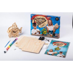 Набор для росписи по дереву Часы конструктор 1, в коробке, Danko Toys (R4-01-01) 