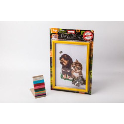 Вишивка хрестиком Cross stitch на канві 13, з рамкою, на планшеті 41,5х27х3см, Danko Toys (VKB-01-13) 