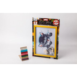 Вишивка хрестиком Cross stitch на канві 4, з рамкою, на планшеті 41,5х27х3см, Danko Toys (VKB-01-04) 