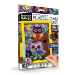 Вышивка крестиком Plastic canvas на пластиковой канве 1, в коробке 27.5х18х2см, Danko Toys (PC-01-01) 