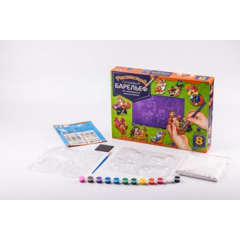 Барельєф гіпсовий розписний на магнітах 6, великий, кор. 25*35*5см