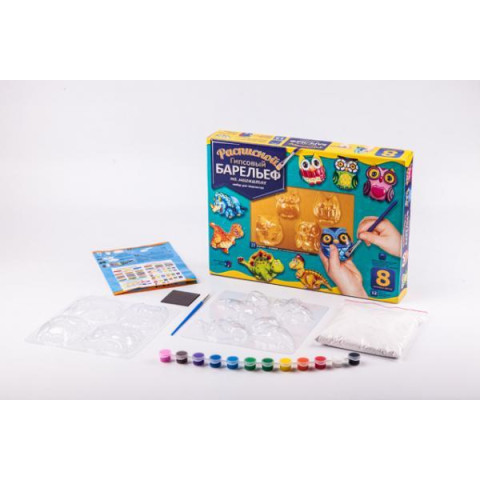 Барельєф гіпсовий розписний на магнітах 8, великий, кор. 25*35*5см