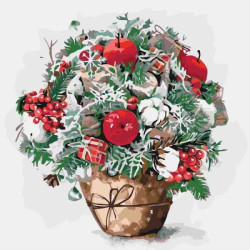 Картина по номерам Цветы. Яблочный привкус, , 40х40см, в термопакете, Идейка (KHO3026)