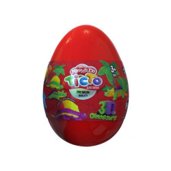 Набір Тісто для ліплення Master Do Dinosaurs EGGS 3., укр., в яйці 13см, Danko Toys (TMD-08-03U)