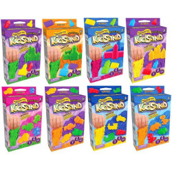Кінетичний пісок Kid Sand, рус., 200г, в коробці 9х13х5см, Danko Toys (KS-05-01,02,03,04...08) 