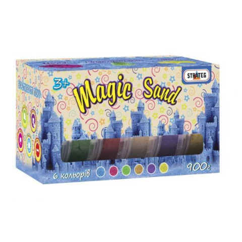 Кинетический песок Strateg Magik sand 0,150 кг 6 цветов (51000S)