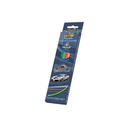 Карандаши "STREET RACING", 6 цветов, в кор. 5*20см