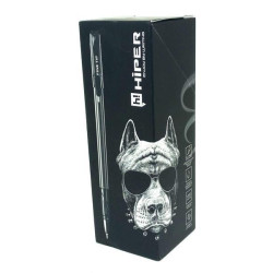 Ручка маслянная Hiper Fine Tip, 0.7мм, черная, ЦЕНА ЗА УП. 25ШТ, у кор. 15*5*5см, ТМ Hiper