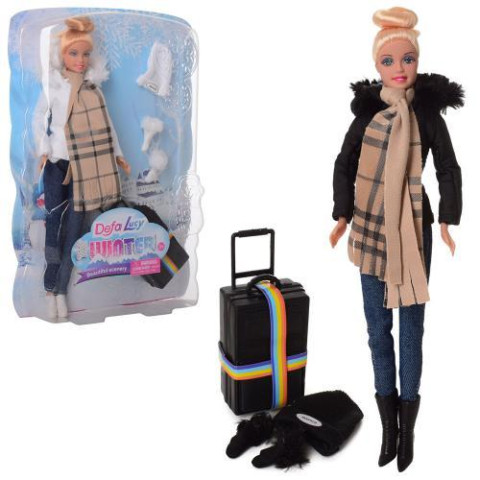 Кукла Defa 30см, чемодан, 2 вида, в кор. 22*33*6см