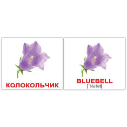 Картки міні російсько-англійські "Прийменники/Prepositions" 20 карт., в пак.