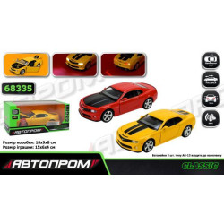 Машина метал. АВТОПРОМ, 1:32 Chevrolet Camaro SS, 3 цвета, свет, звук (68335)