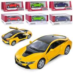 Машина метал. "Kinsmart", BMW, інерц., 12,5см, 1:36, откр.двері, рез.колеса, 4 кольори, в кор. 16*7*8см 