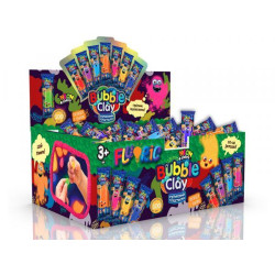 Набір Кульковий пластилін BUBBLE CLAY Fluoric, укр., в брикетах 10,5х3,5х2,2см, Danko Toys (BBC-F-01-01U) 