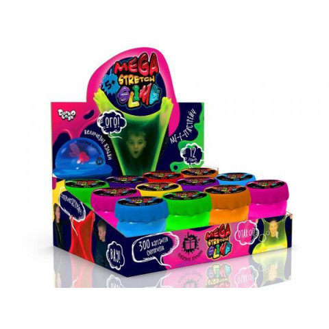 Слайм лизун Mega Stretch Slime, 200г, 6*9,5см