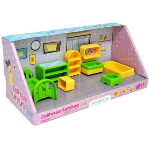 Меблі для ляльок, спальня, набір 7 елементів, кор. 30*13*13см, ТМ Wader