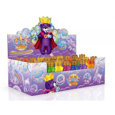 Мильні бульбашки Bubbles KING, укр., у пляшці 11*3см