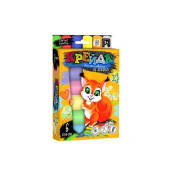 Крейда для малювання на асфальті, велика, 6шт, укр., в кор. 11*18*2,5см