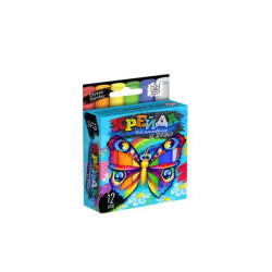 Крейда для малювання на асфальті, тонка, 12шт, укр., в кор. 8*10*2,5см