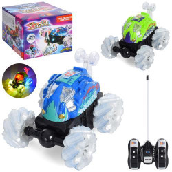 Машина перевертиш р/к акум., муз., світло, вращ. на 360гр., 2 кольори, в кор. 14,6*11,3*13,1см  арт: 999G-19AS