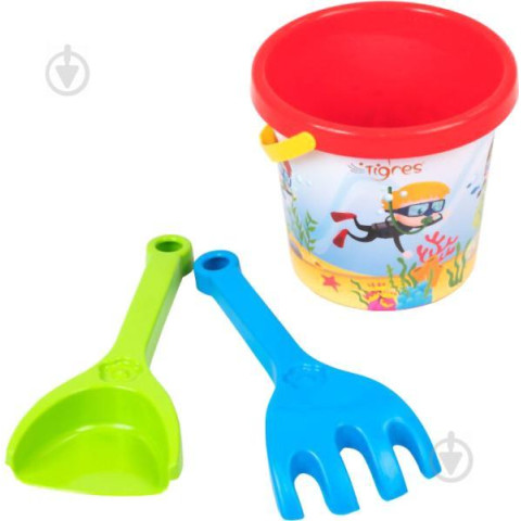 Набір для піску з термонаклейкою, 3 елементи, в сітці 20*10см, ТМ Wader арт: 39634