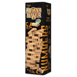 Игра настольная развивающая "NUMBER TOWER", Vega, в тубусе 30*9*9см  Danko Toys (NT-01U)