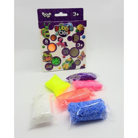 Набір для творчості BUBBLE CLAY, 8 кольорів, російська, в кор.12,5*2*13см