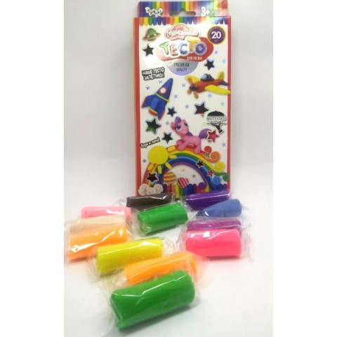 Тесто для лепки Master Do, 20 цветов, в кор.12*2*2см 