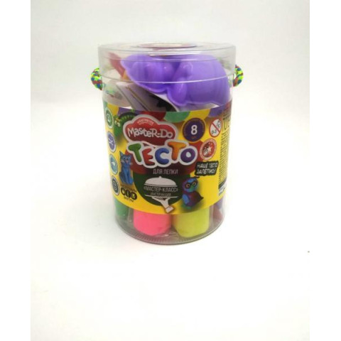 Тесто для лепки Master Do, 8 цветов, в колбе 7*10см 