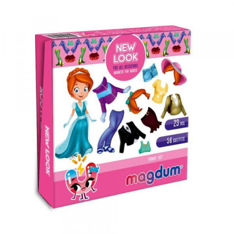 Набор магнитов Magdum «Кукла с одеждой New look», 23 магнита, кукла, подставка Magdum (ML4031-14EN)