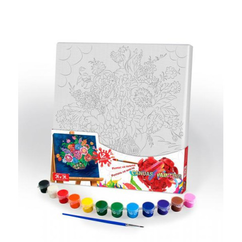 Картина на холсті Canvas Painting Серия 5. Квіти. Букет, 31х31см, в термопакеті, Danko Toys (PX-05-08)