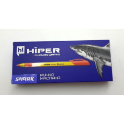 Ручка маслянная Hiper Shark, 0,7мм, красная, ЦЕНА ЗА УП. 10ШТ, в кор. 15*7*2см