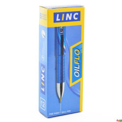 Ручка шар/масл «Oilflo» ЦЕНА ЗА УП. 12ШТ синяя 0,7мм "LINC", в кор.6*3*15см
