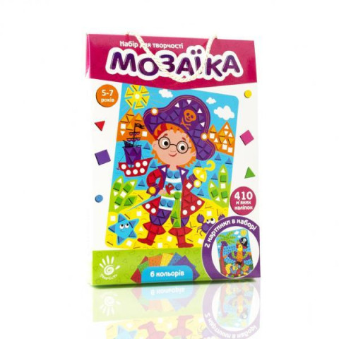 Набор для творчества «М'яка мозаїка. Пірат», украинский, в кор. 22*2.5*30см, Украина, ТМ Влади Тойс