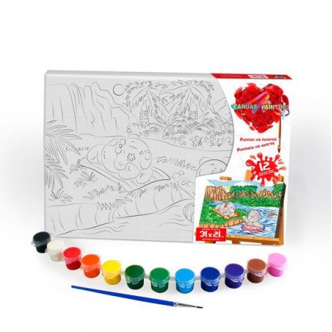 Картина на холсті Canvas Painting Серия 6. Супергерої. Медведики, 31х21см, в термопакеті, Danko Toys (PX-06-07)