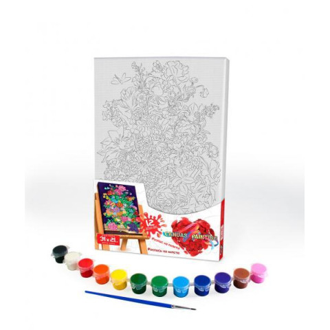 Картина на холсті Canvas Painting Серия 6. Квіти. Букет, 31х21см, в термопакеті, Danko Toys (PX-06-10)
