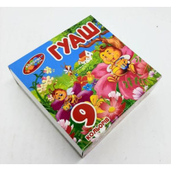 Краски гуашь "Бджілки", 9 цветов, 12гр, в кор. 10*10*3,5см, ТМ Колорит, Украина
